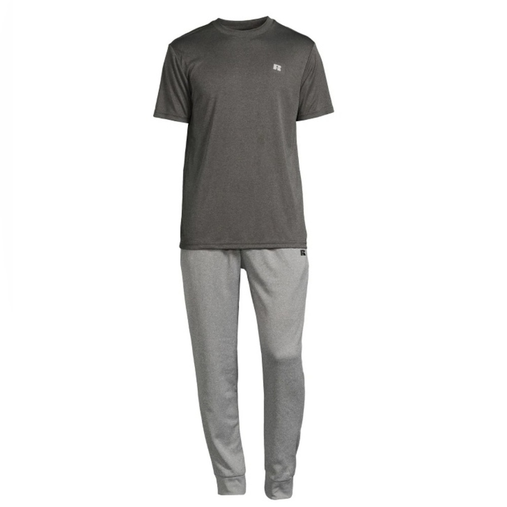Russell Athletic Men's Ultimate Tech Fleece Jogger Set Gray Black Size Large NWT